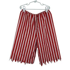 Red & White Striped Elastic Waist Costume Pants PIRATE